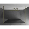 Mexen Kioto paroi de douche autoportante 140 x 200 cm, miroir 8 mm, or brossé - 800-140-002-55-50