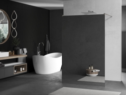 Mexen Kioto paroi de douche autoportante 110 x 200 cm, miroir 8 mm, nickel brossé - 800-110-002-97-50