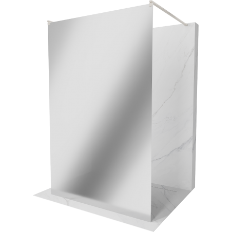 Mexen Kioto paroi de douche autonome 130 x 200 cm, miroir 8 mm, nickel brossé - 800-130-002-97-50