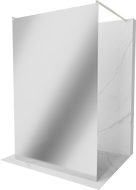 Mexen Kioto paroi de douche autonome 130 x 200 cm, miroir 8 mm, nickel brossé - 800-130-002-97-50