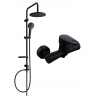 Mexen Erik ensemble de douche encastré avec douche de tête et robinetterie Kama, noir - 72540205-70