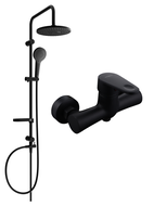 Mexen Erik ensemble de douche encastré avec douche de tête et robinetterie Kama, noir - 72540205-70