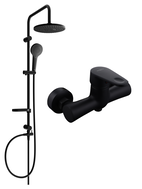 Mexen Kama Erik ensemble de douche en saillie avec pomme de douche et mitigeur de douche, noir - 72540205-70