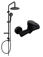 Mexen Kama Carl ensemble de douche apparent avec pomme de douche et mitigeur, noir - 72540240-70