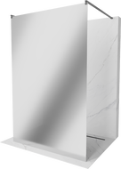 Mexen Kioto paroi de douche autoportante 120 x 200 cm, miroir 8 mm, gun gray brossé - 800-120-002-66-50
