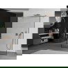 Mexen Kioto paroi de douche autonome 110 x 200 cm, motif noir 8 mm, laiton brossé - 800-110-002-65-70