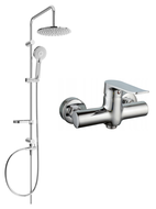 Mexen Carl ensemble de douche en surface avec pommeau de pluie et robinet de douche Pecos, chrome - 72740240-00