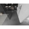 Mexen Kioto paroi de douche autoportante 140 x 200 cm, cadre noir 8 mm, nickel brossé - 800-140-002-97-70