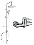 Mexen Sven ensemble de douche en saillie avec pomme de douche et robinet de douche Pecos, chrome - 72740262-00