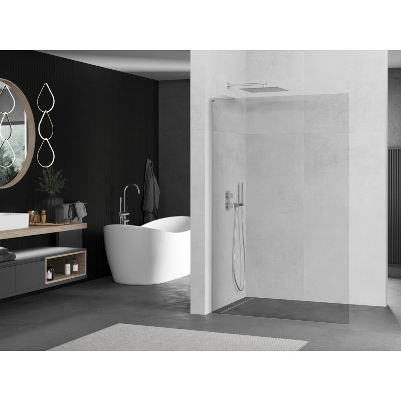 Mexen Kioto L paroi de douche Walk-in 105 x 200 cm, transparent, chrome - 800-105-103-01-00