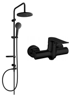 Mexen Erik ensemble de douche apparent avec pomme de douche et robinet de douche Pecos, noir - 72740205-70