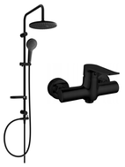 Mexen Pecos Erik ensemble de douche mural avec pomme de douche et mitigeur, noir - 72740205-70