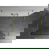 Mexen Kioto paroi de douche autoportante 100 x 200 cm, motif noir 8 mm, or brossé - 800-100-002-55-77