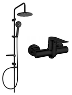 Mexen Pecos Carl ensemble de douche apparent avec pommeau et mitigeur, noir - 72740240-70