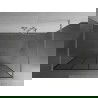 Mexen Kioto paroi de douche libre de 140 x 200 cm, motif noir 8 mm, nickel brossé - 800-140-002-97-77