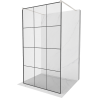 Mexen Kioto paroi de douche autonome 120 x 200 cm, motif noir 8 mm, nickel brossé - 800-120-002-97-77