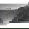 Mexen Kioto paroi de douche autoportante 100 x 200 cm, motif noir 8 mm, nickel brossé - 800-100-002-97-77
