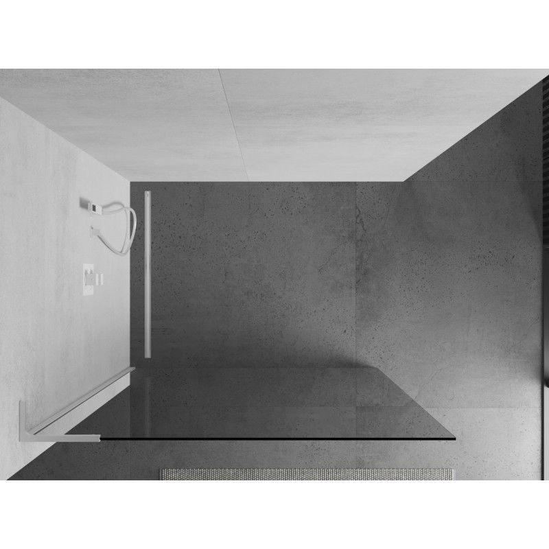 Mexen Kioto L paroi de douche Walk-in 90 x 200 cm, transparent, blanche - 800-090-103-20-00