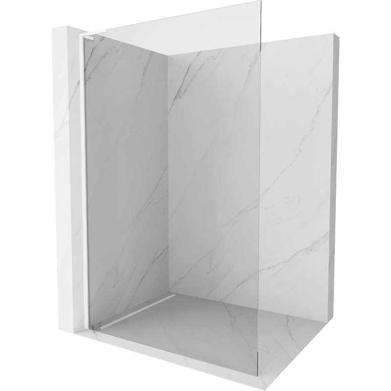 Mexen Kioto L paroi de douche Walk-in 95 x 200 cm, transparent, blanc - 800-095-103-20-00