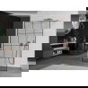 Mexen Kioto paroi de douche autoportante 120 x 200 cm, motif noir 8 mm, laiton brossé - 800-120-002-65-77