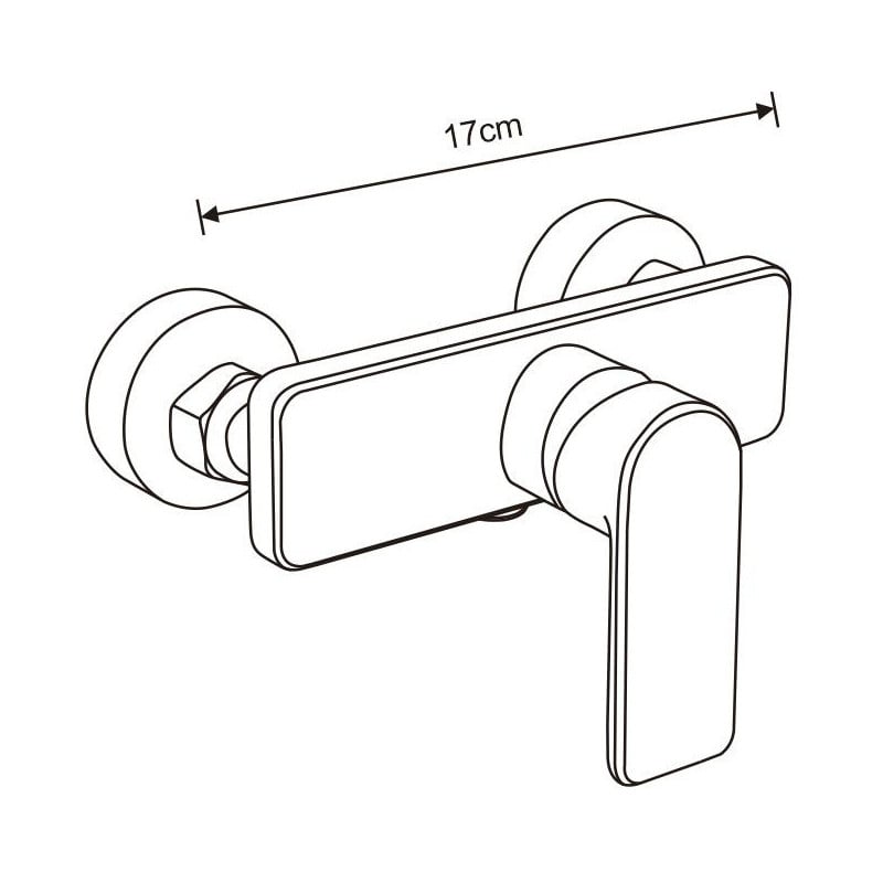 Mexen Cetus Carl ensemble de douche apparent avec pomme de douche et robinet de douche, chrome - 744340240-00