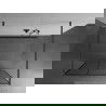 Mexen Kioto paroi de douche autoportante 110 x 200 cm, motif noir 8 mm, gun gray brossé - 800-110-002-66-77