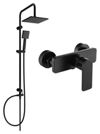 Mexen Tord ensemble de douche en saillie avec pommeau de douche et robinet de douche Cetus, noir - 744340200-70