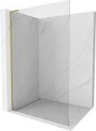 Mexen Kioto L cloison de douche Walk-in 75 x 200 cm, transparent, or brossé - 800-075-103-55-00