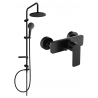 Mexen Erik ensemble de douche apparent avec douche de tête et robinet de douche Cetus, noir - 744340205-70