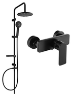 Mexen Cetus Carl ensemble de douche en saillie avec pommeau de douche et mitigeur de douche, noir - 744340240-70