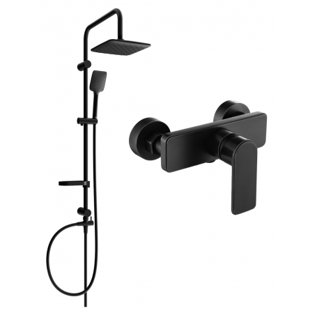 Mexen Sven ensemble de douche apparent avec pommeau de douche et mitigeur Cetus, noir - 744340262-70
