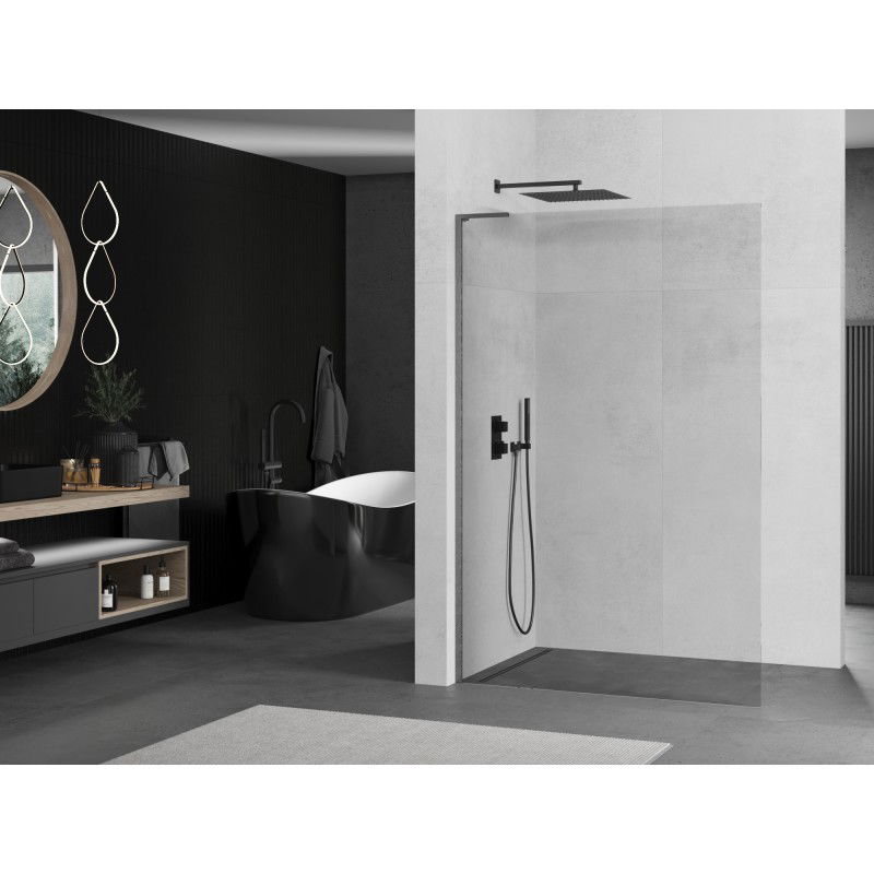 Mexen Kioto L paroi de douche Walk-in 50 x 200 cm, transparent, gris canon brossé - 800-050-103-66-00