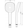 Mexen R-33 pommeau de douche 1-fonction, noire - 79533-70