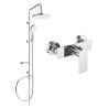 Mexen Alfa Erik ensemble de douche à montage mural avec pomme de douche et robinet de douche, chrome - 745740205-00