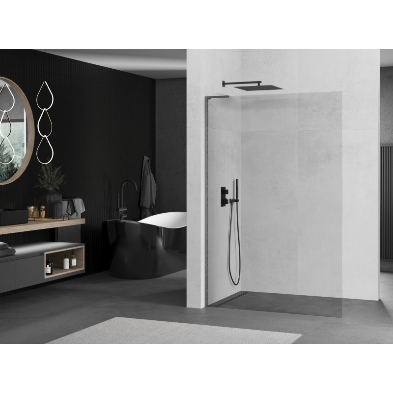 Mexen Kioto L paroi de douche Walk-in 105 x 200 cm, transparent, gun gray brossé - 800-105-103-66-00