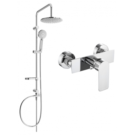 Mexen Alfa Carl ensemble de douche en saillie avec pommeau de douche et mitigeur, chromé - 745740240-00