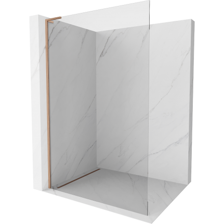 Mexen Kioto L paroi de douche Walk-in 75 x 200 cm, transparent, cuivre brossé - 800-075-103-65-00