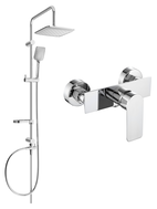 Mexen Alfa Sven ensemble de douche en saillie avec pommeau de douche et mitigeur de douche, chrome - 745740262-00