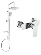 Mexen Sven ensemble de douche en saillie avec pluie ciel et mitigeur de douche Alfa, chrome - 745740262-00