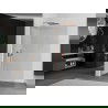 Mexen Kioto L paroi de douche Walk-in 90 x 200 cm, transparente, en laiton brossé - 800-090-103-65-00