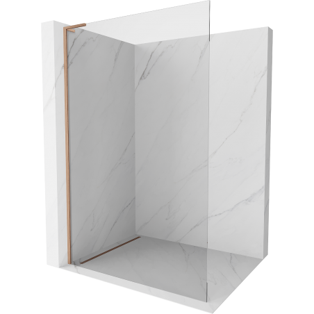 Mexen Kioto L paroi de douche Walk-in 120 x 200 cm, transparente, cuivre brossé - 800-120-103-65-00
