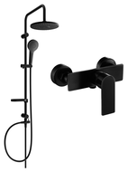 Mexen Erik ensemble de douche apparent avec pomme de douche et mitigeur douche Alfa, noir - 745740205-70