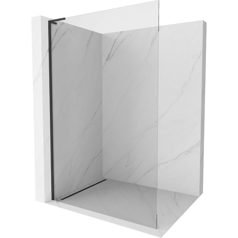 Mexen Kioto L paroi de douche Walk-in 100 x 200 cm, transparent, noir - 800-100-103-70-00