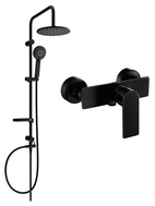 Mexen Alfa Carl ensemble de douche en saillie avec pommeau et mitigeur de douche, noir - 745740240-70