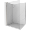 Mexen Kioto L paroi de douche Walk-in 55 x 200 cm, transparent, nickel brossé - 800-055-103-97-00