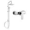 Mexen Lynx Tord, ensemble de douche apparent avec pomme de douche et mitigeur, chromé - 745940200-00