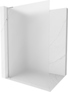 Mexen Kioto L paroi de douche Walk-in 80 x 200 cm, givré, chrome - 800-080-103-01-30