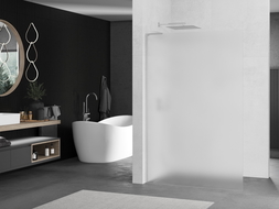 Mexen Kioto L paroi de douche Walk-in 90 x 200 cm, givrée, chromée - 800-090-103-01-30