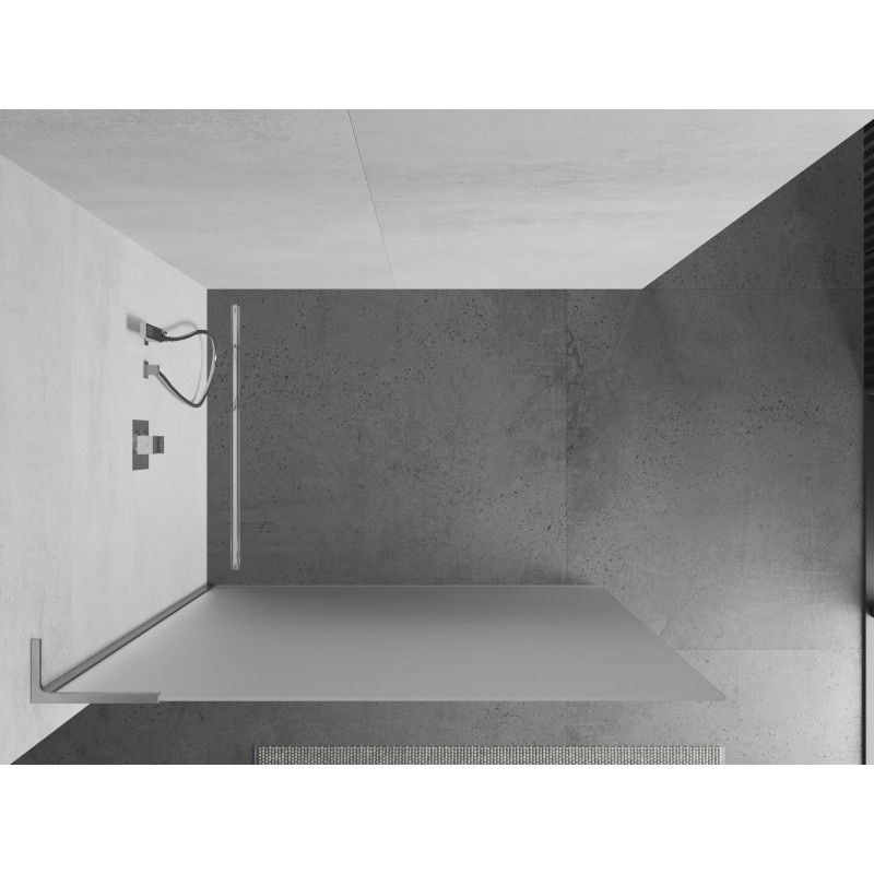 Mexen Kioto L paroi de douche Walk-in 110 x 200 cm, givrée, chrome - 800-110-103-01-30