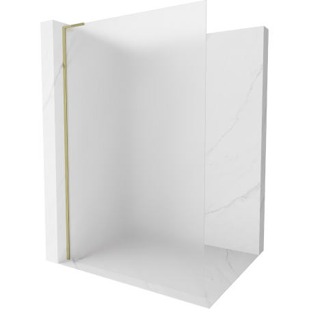 Mexen Kioto L paroi de douche Walk-in 70 x 200 cm, verre givré, doré - 800-070-103-50-30